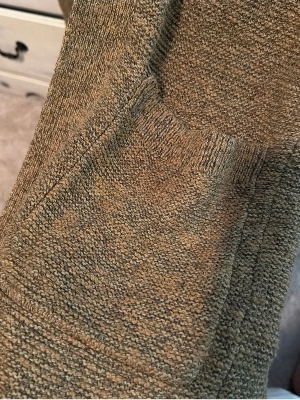 Roots Canada Long Cardigan Sweater Extra Small Heather Brown Rustic Cotton